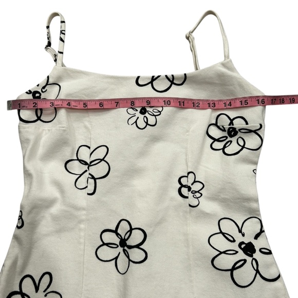 Reformation Denim Floral Bonnie Delphinia Mini Dress - Picture 12 of 13